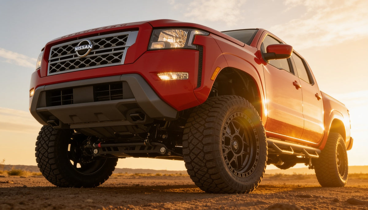 Lifted 4WD truck on a 6-inch lift and large tires