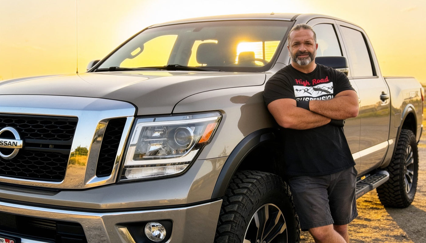 Lifted Nissan Titan on larger tires