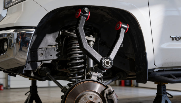 Aftermarket upper control arms for a Toyota Tundra