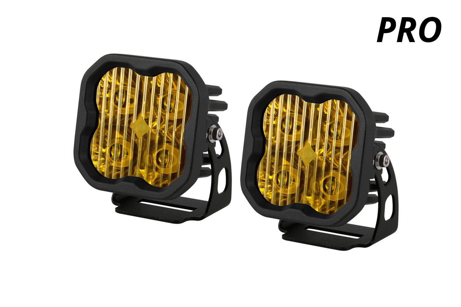 Diode Dynamics | SS3 SAE/DOT PRO Yellow | 3" LED Ditch Pod Light | Pair