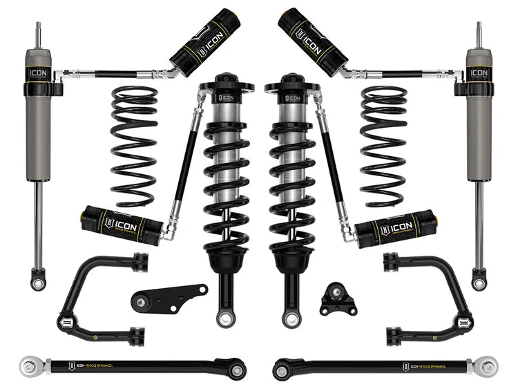 Icon 1.25-3" Lift, Stage 7 Suspension System, Tubular, Triple Rate Rear Springs