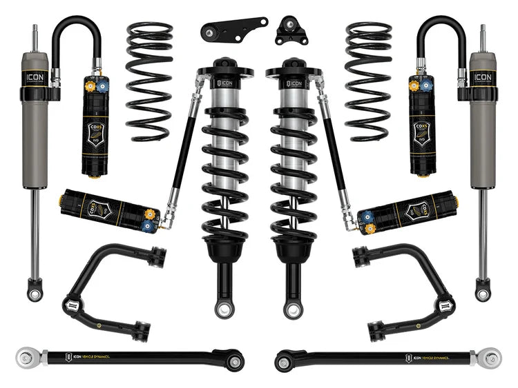 Icon 1.25-3" Lift, Stage 9 Suspension System, Tubular, Triple Rate Rear Springs