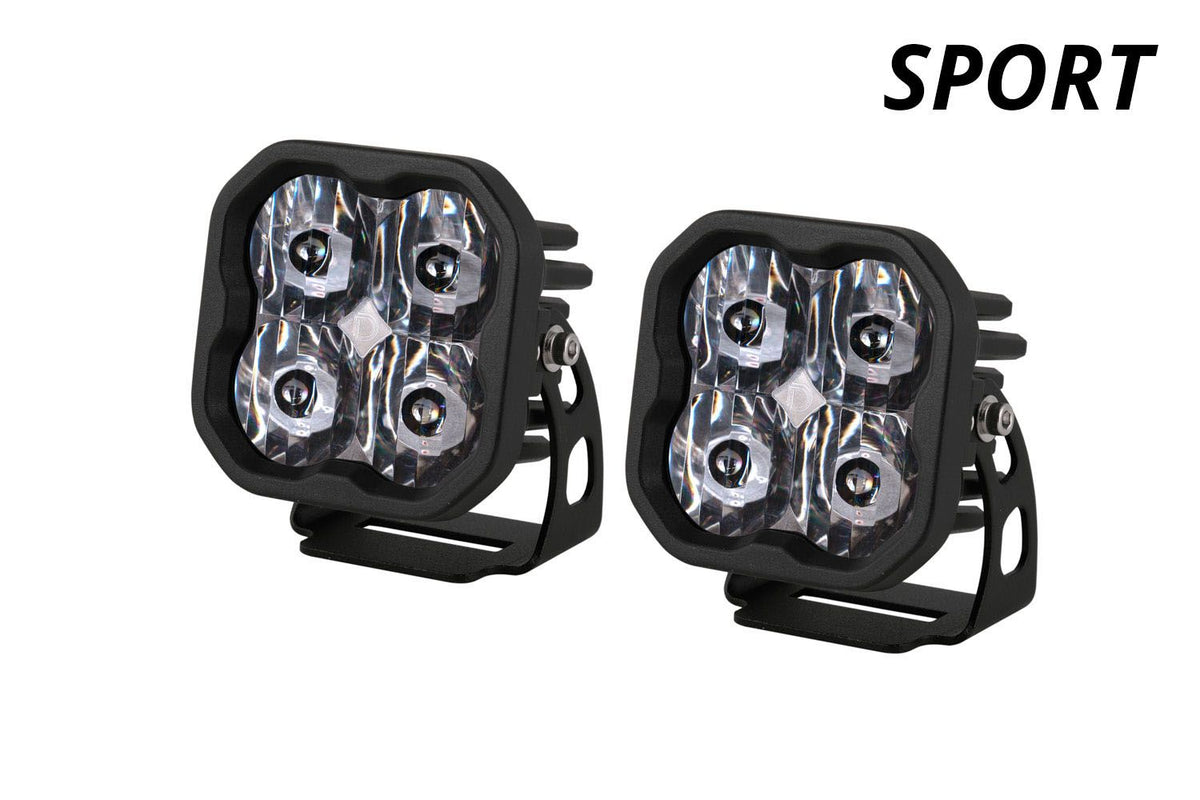 Diode Dynamics | SS3 SAE/DOT SPORT White | 3" LED Ditch Pod Light | Pair