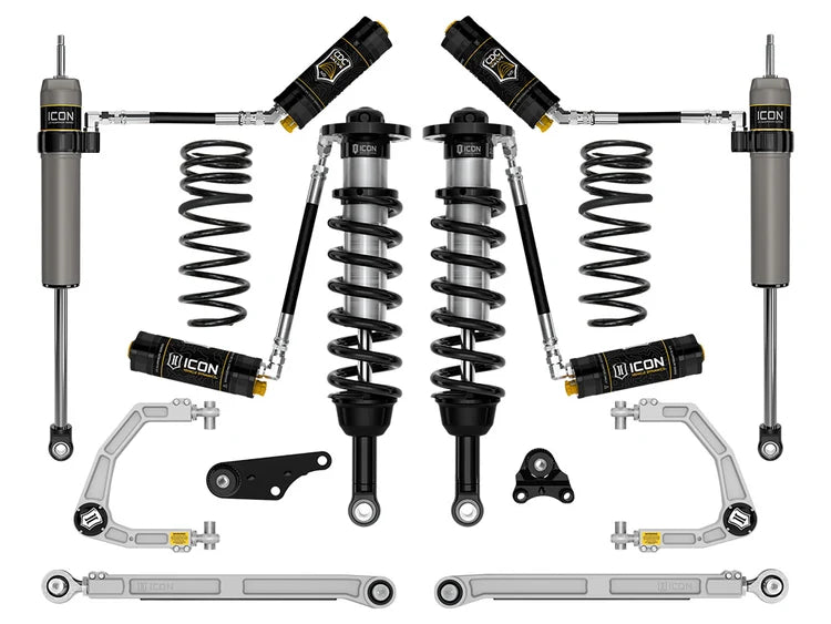 Icon 1.25-3" Lift, Stage 8 Suspension System, Billet, Overland Rear Springs