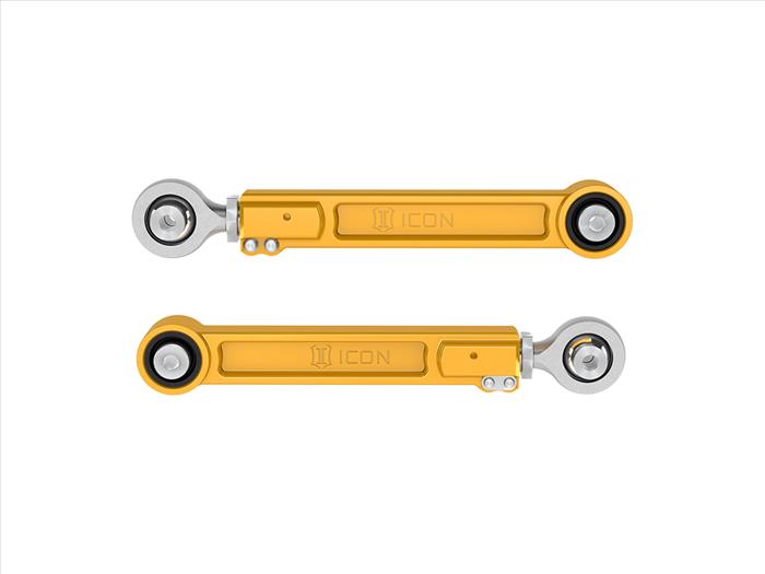 Icon Rear Billet Upper Link Kit, Gold Anodizing