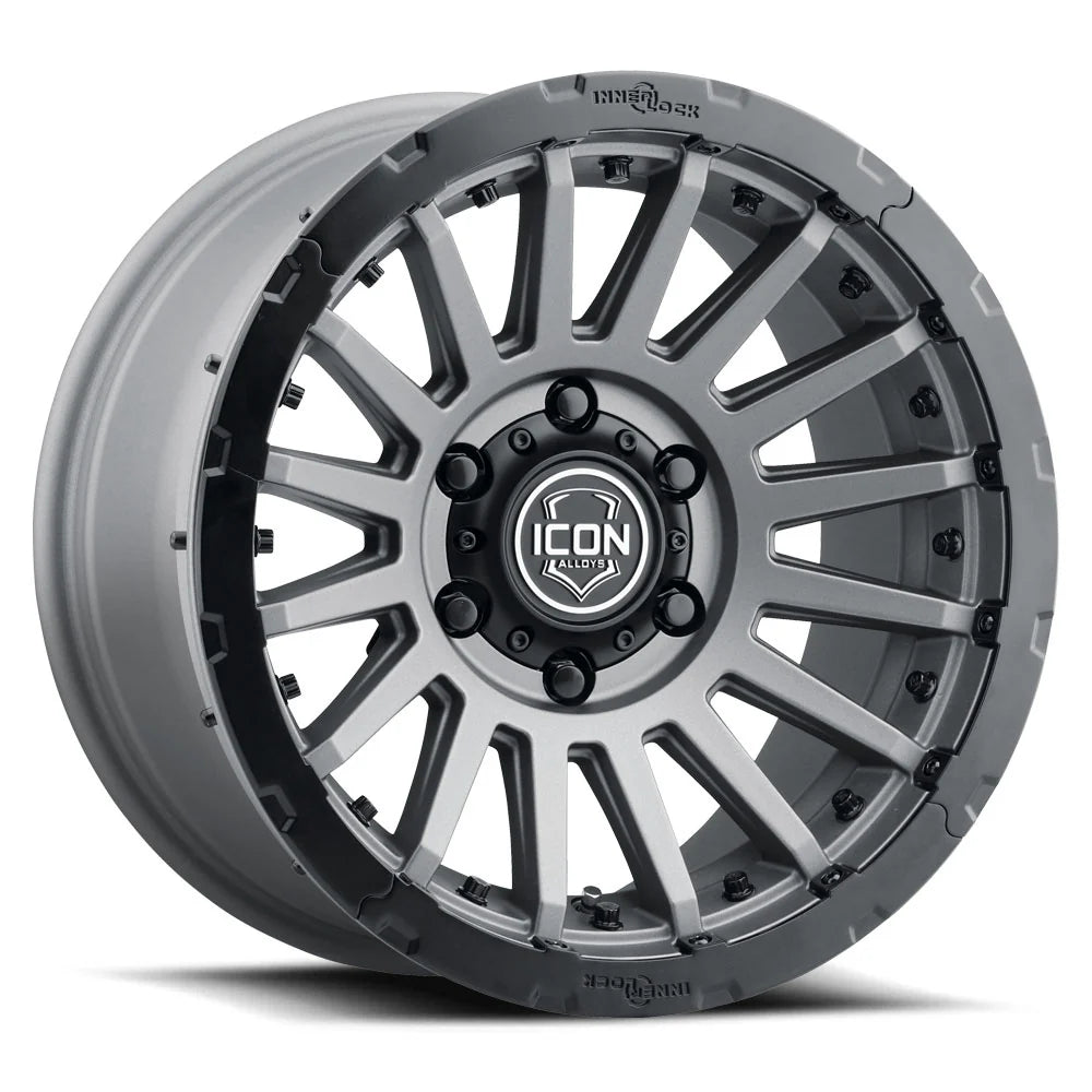 ICON Alloys Recon Pro, Charcoal, 18 x 9 / 6 x 5.5, 40mm Offset, 6.6" BS