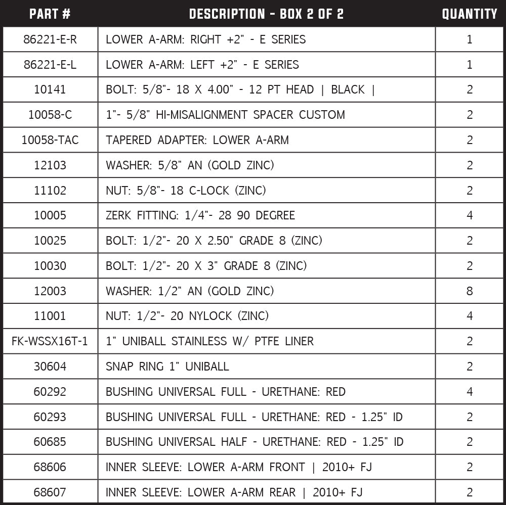 Total Chaos +2 Inch Expedition Series Long Travel Kit w/Bushing UCAs-  2016-2023 Toyota Tacoma
