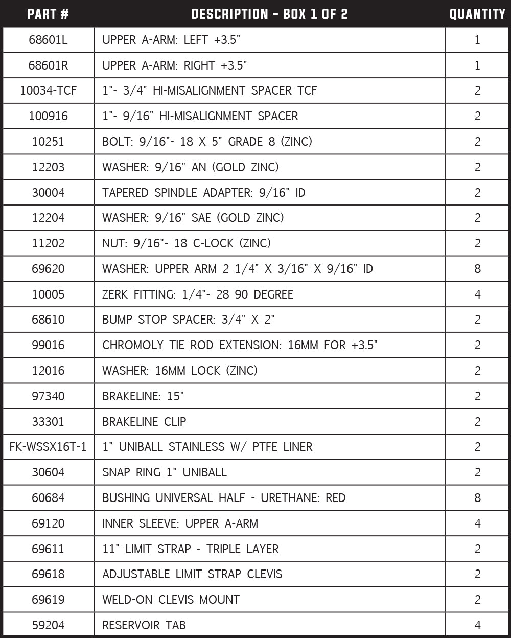 Total Chaos +3.5 Inch Race Series Long Travel Kit w/Bushing UCAs 2016-2023 Toyota Tacoma