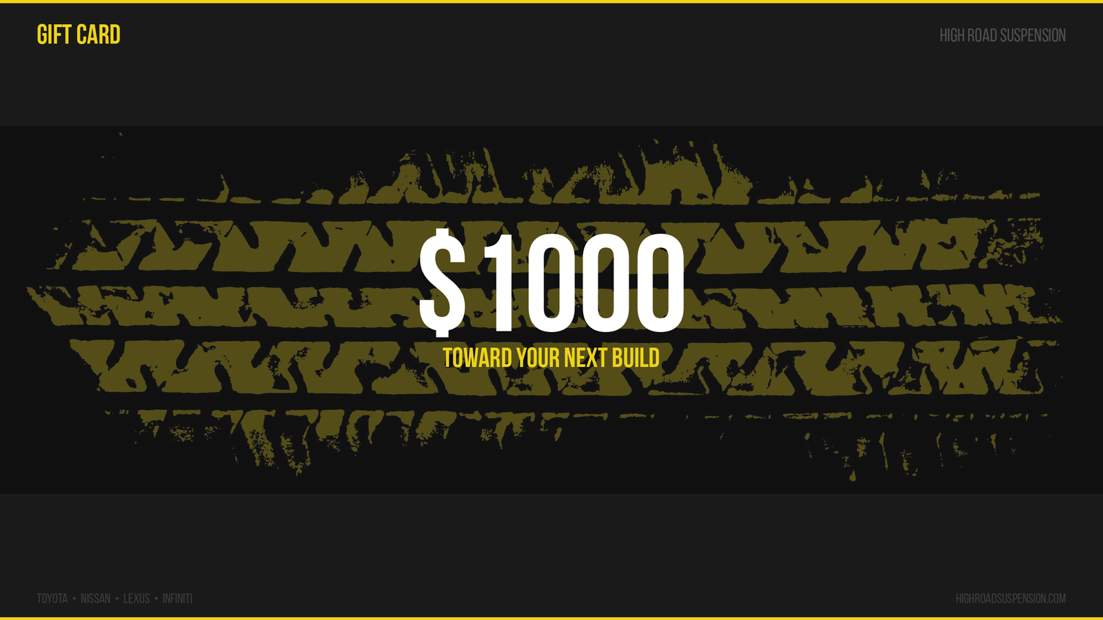 High Road Suspension Gift Certificate