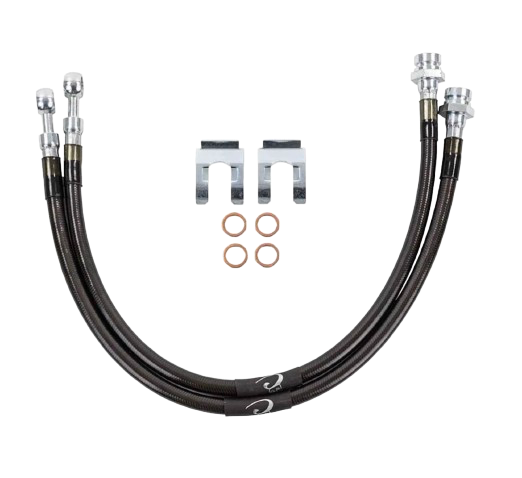 18" | Extended Steel Braided Brake Lines | Titan Swap