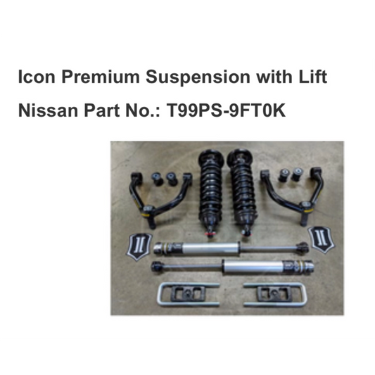 Nissan/Icon | Premium | 3" Lift Kit | OEM Nissan Part Number T99PS9FT0K | 2016-2024 Nissan Titan XD