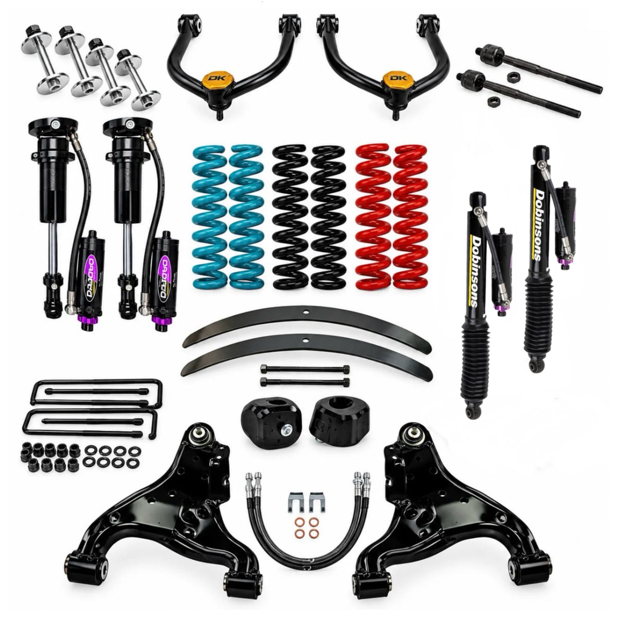 Buildable Complete Titan Swap Kit | w/Spring and Aftermarket UCA Choices | Dobinsons External Reservoirs | 2022+ Frontier