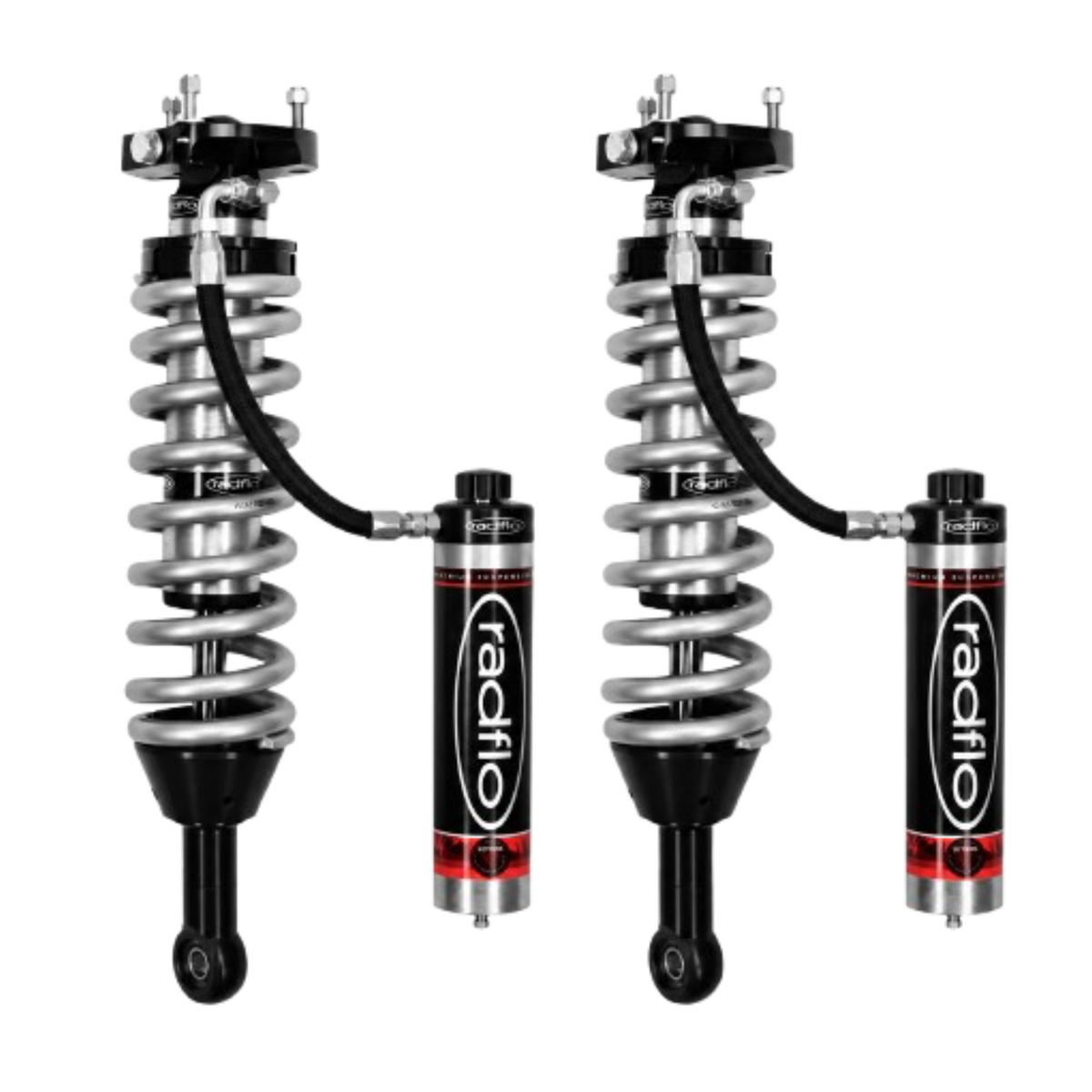 Radflo ROAM Series 2.5 Inch Front Toyota Tacoma 2005-2023 Coilovers with Hi/Lo Adjuster 2.5 Inch Lift Extended for Use With Aftermarket UCA