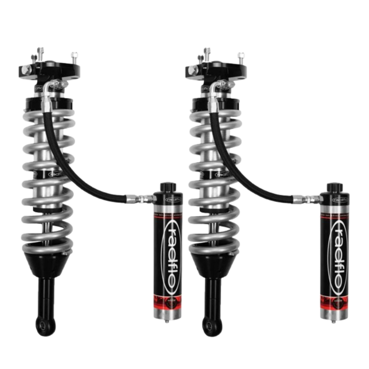 Radflo ROAM 2.5" Body External Reservoir Coilovers w/Dampening Adjustment Knobs | 0-2.5" Front Lift