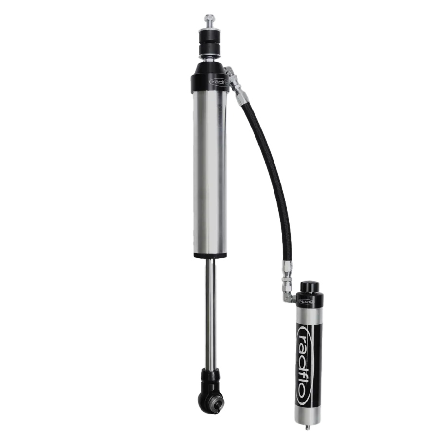 Radflo 2.5" Body External Reservoir Rear Shock Absorber w/Dampening Adjustment Knob For 0-2" Rear Lift Height