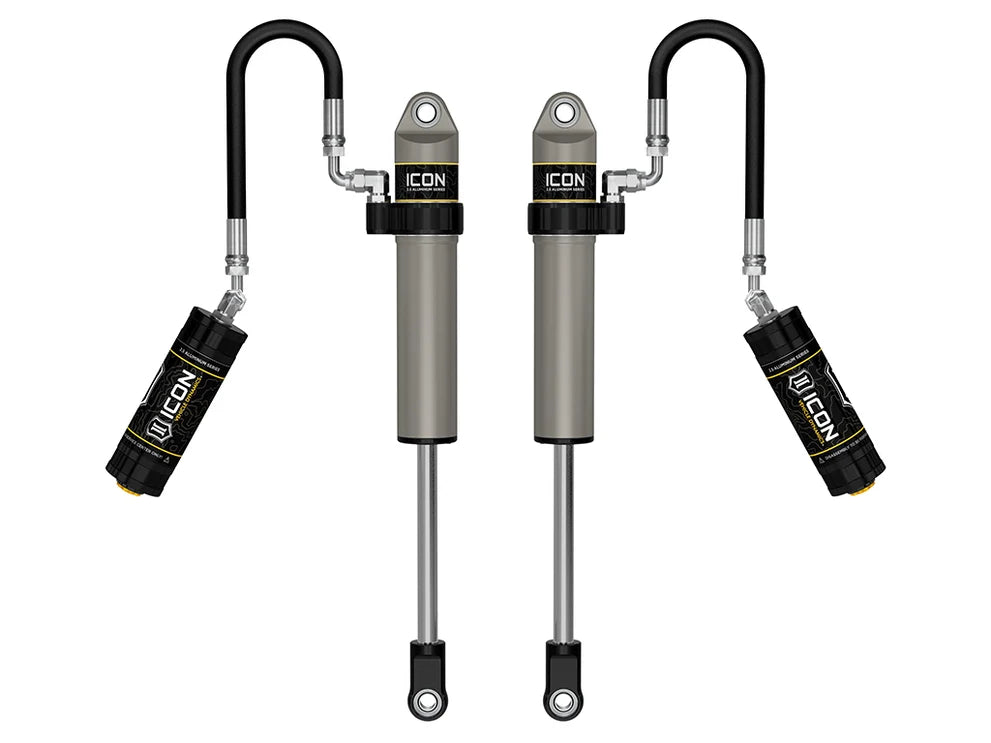 ICON 2005-2023 Toyota Tacoma/2003-2024 4Runner/2007-2014 FJ Cruiser/2003-2009 Lexus GX470, Front, V.S. 2.5 Aluminum Series Shock Absorbers, S2 Secondary Shocks, Remote Reservoir, Pair