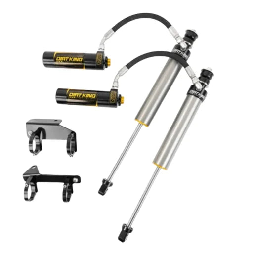 DIRT KING | 2.5" Smooth Body External Reservoir Rear Shocks | Equipped With Dampening Adjustment Knobs | (2005-2023) Toyota Tacoma | DK-811889R | High Road Suspension