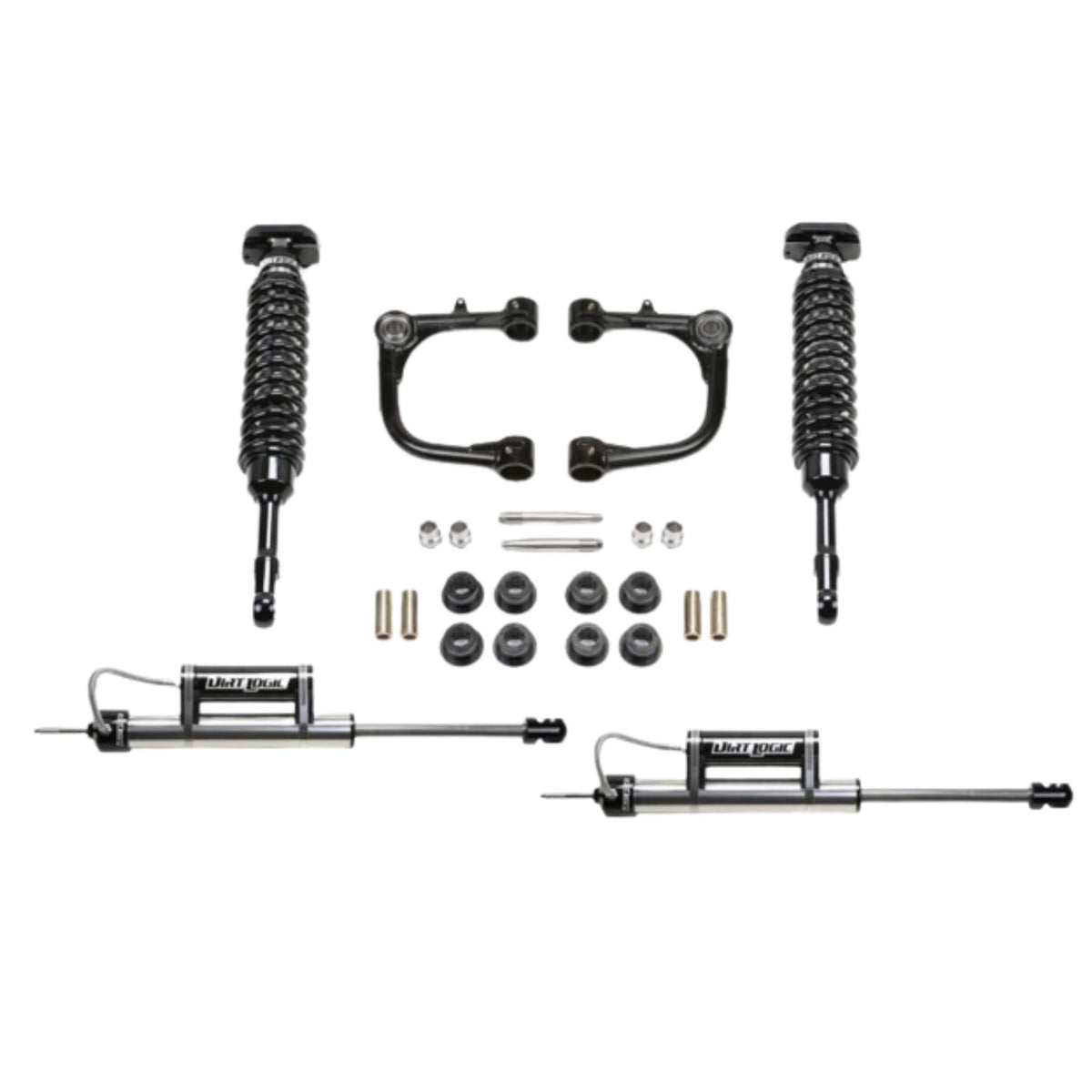 Fabtech | Dirt Logic 3" Internal Reservoir Coilover Lift Kit W/UCA and Piggy-Back Reservoir Rear Shocks, 2010-2014 Toyota FJ Cruiser | High Road Suspension