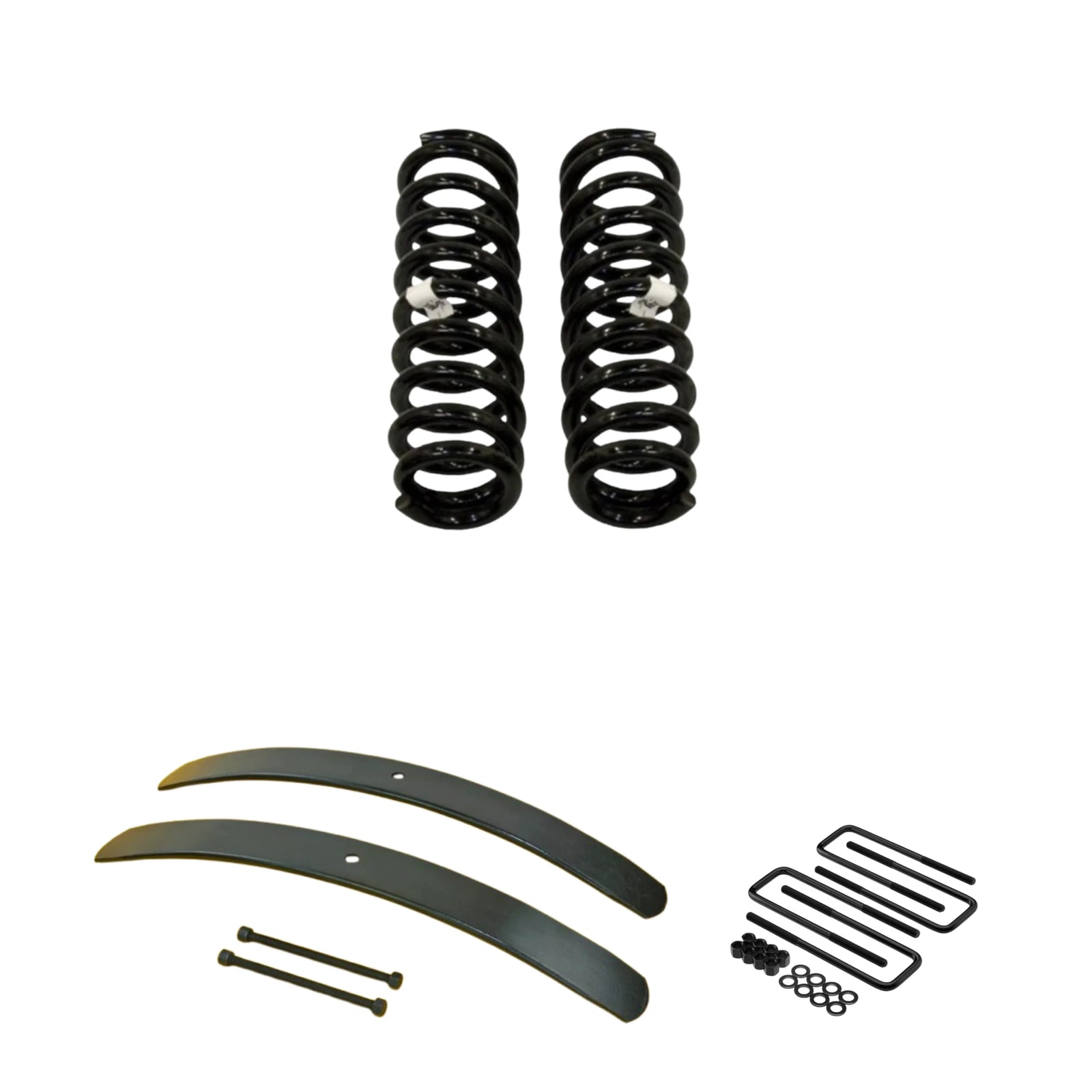 Front Coil Spring and Rear Add-a-Leaf Kit | 1.5" lift | High Road Suspension