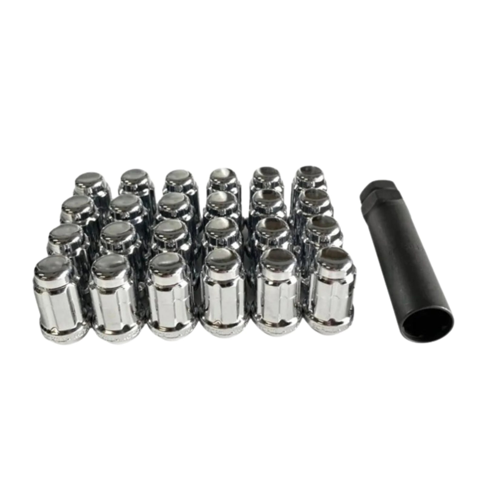 Gorilla Auto | Lug Nuts | 12x1.25/24 | Count w/Key | CHROME | (2004-2024) Nissan Titan, Armada, or Infiniti QX56 | High Road Suspension