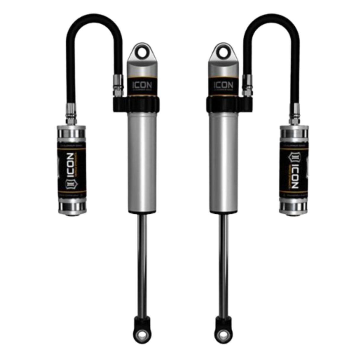 Icon | 2.5" Body | Front VS Remote Reservoir | S2 Secondary Shocks | 2003-2009 Lexus GX470, 2003-2023 Toyota 4-Runner, 2005-2023 Toyota Tacoma, or 2007-2024 Toyota FJ Cruiser | 59706P | High Road Suspension