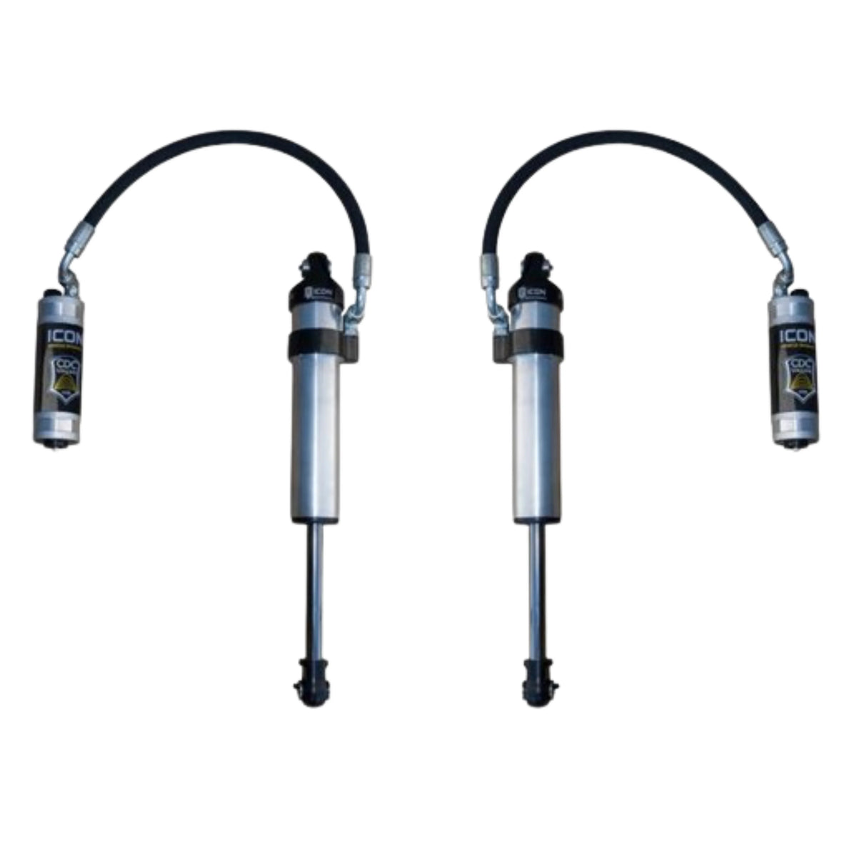 Icon | 2.5" Body | Front VS Remote Reservoir | Secondary Shocks | 2003-2023 Toyota 4-Runner, 2005-2023 Toyota Tacoma, or 2007-2024 Toyota FJ Cruiser | 59702CP-CB | High Road Suspension