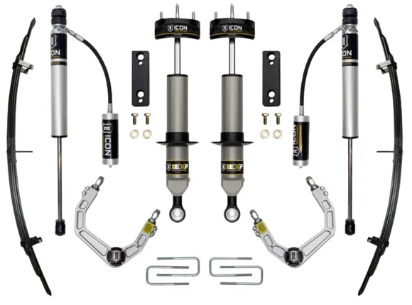 Icon | 0-2" Lift | Stage 3 EXP Suspension System | W/Billet Upper Control Arms | Toyota Tacoma (2005-2023) | K53222 | High Road Suspension