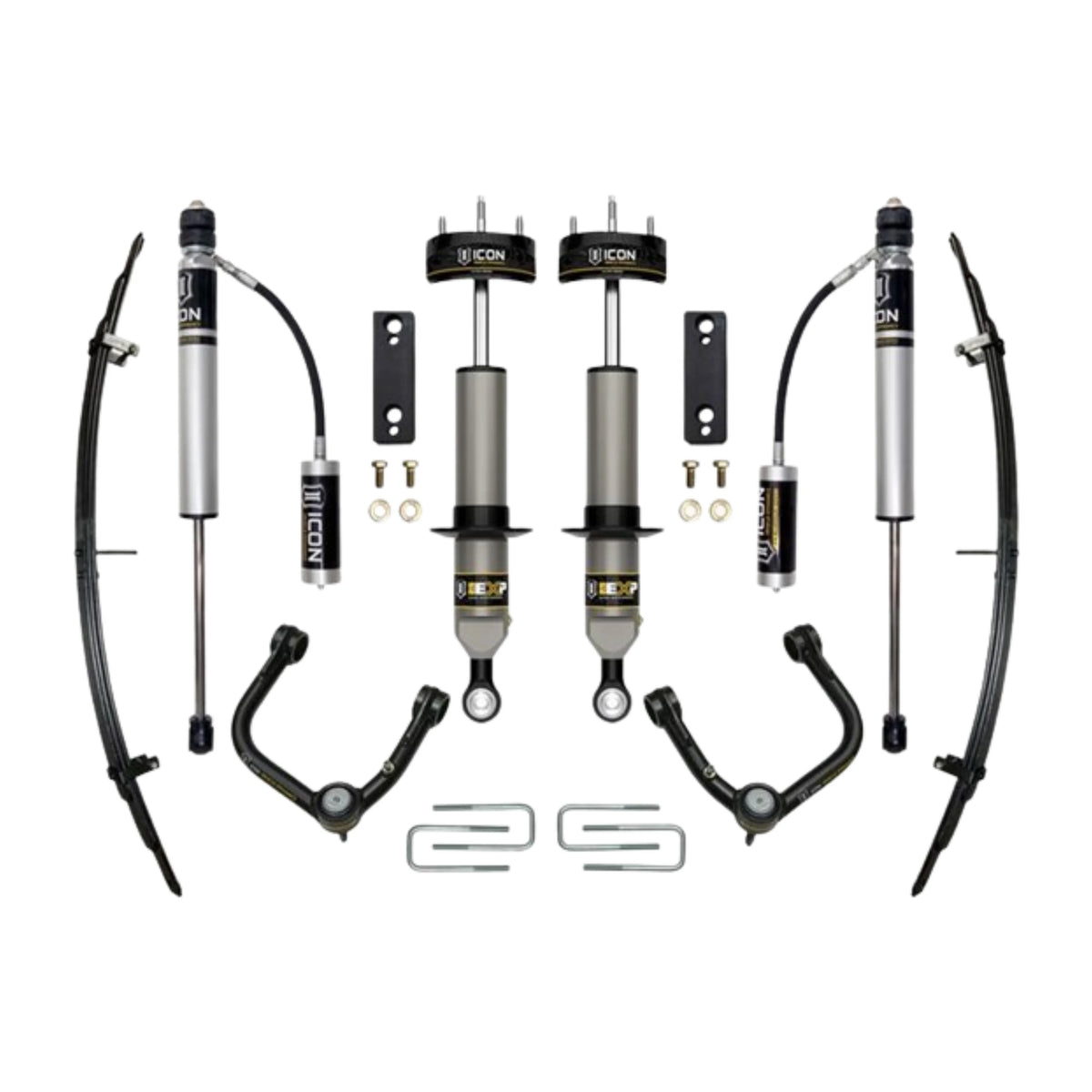 Icon | 0-2" Lift | Stage 3 EXP Suspension System | W/Tubular Upper Control Arms | Toyota Tacoma (2005-2023) | K53222T | High Road Suspension