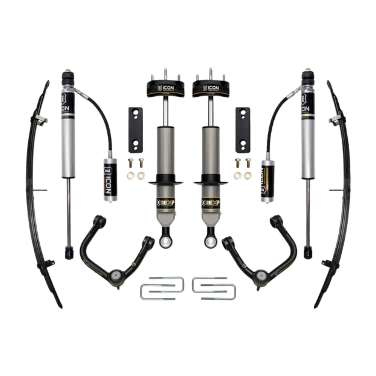 Icon | 0-2" Lift | Stage 3 EXP Suspension System | W/Tubular Upper Control Arms | Toyota Tacoma (2005-2023) | K53222T | High Road Suspension