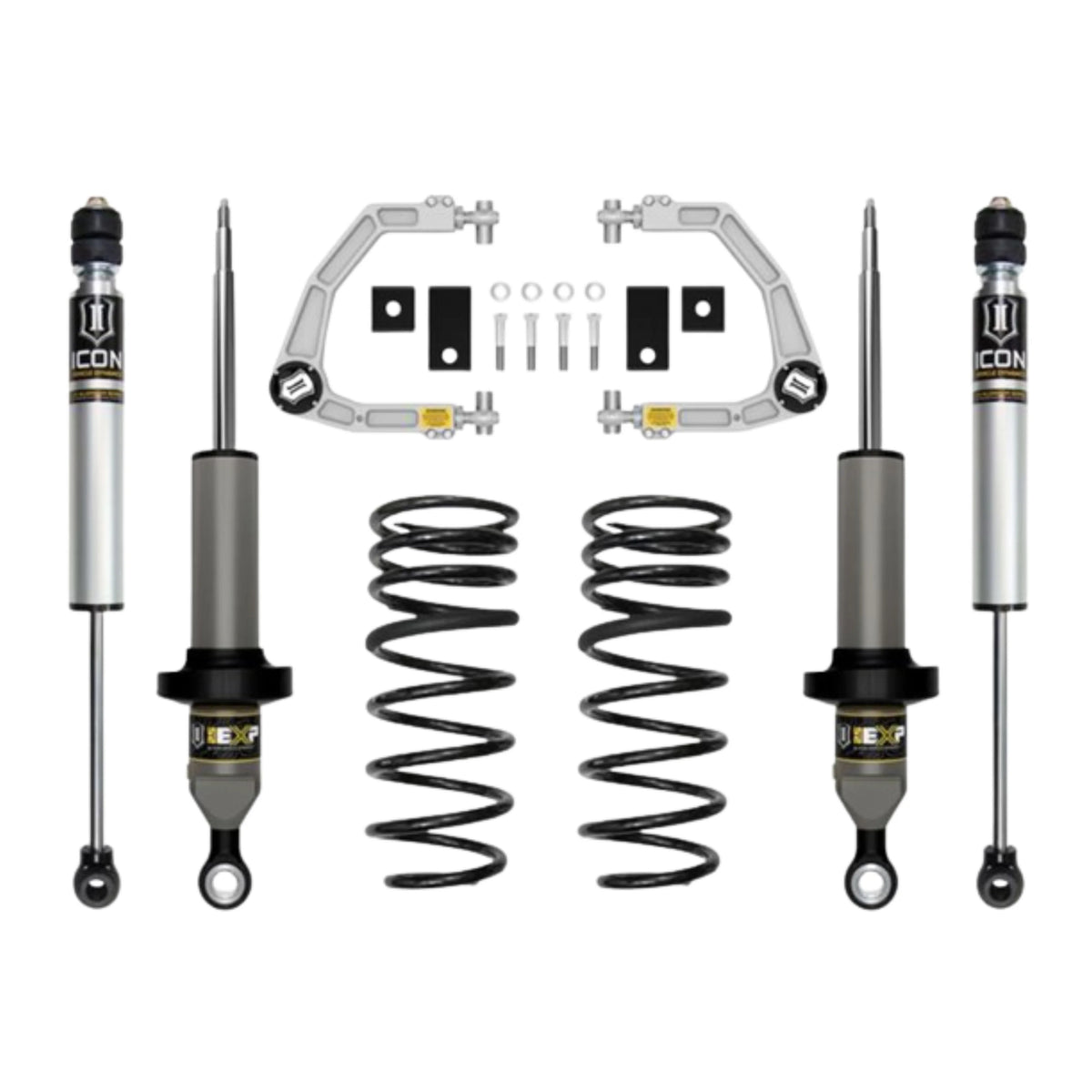 Icon | Stage 2 Suspension System w/Billet Upper Control Arms | 0-2.13" Lift | High Road Suspension