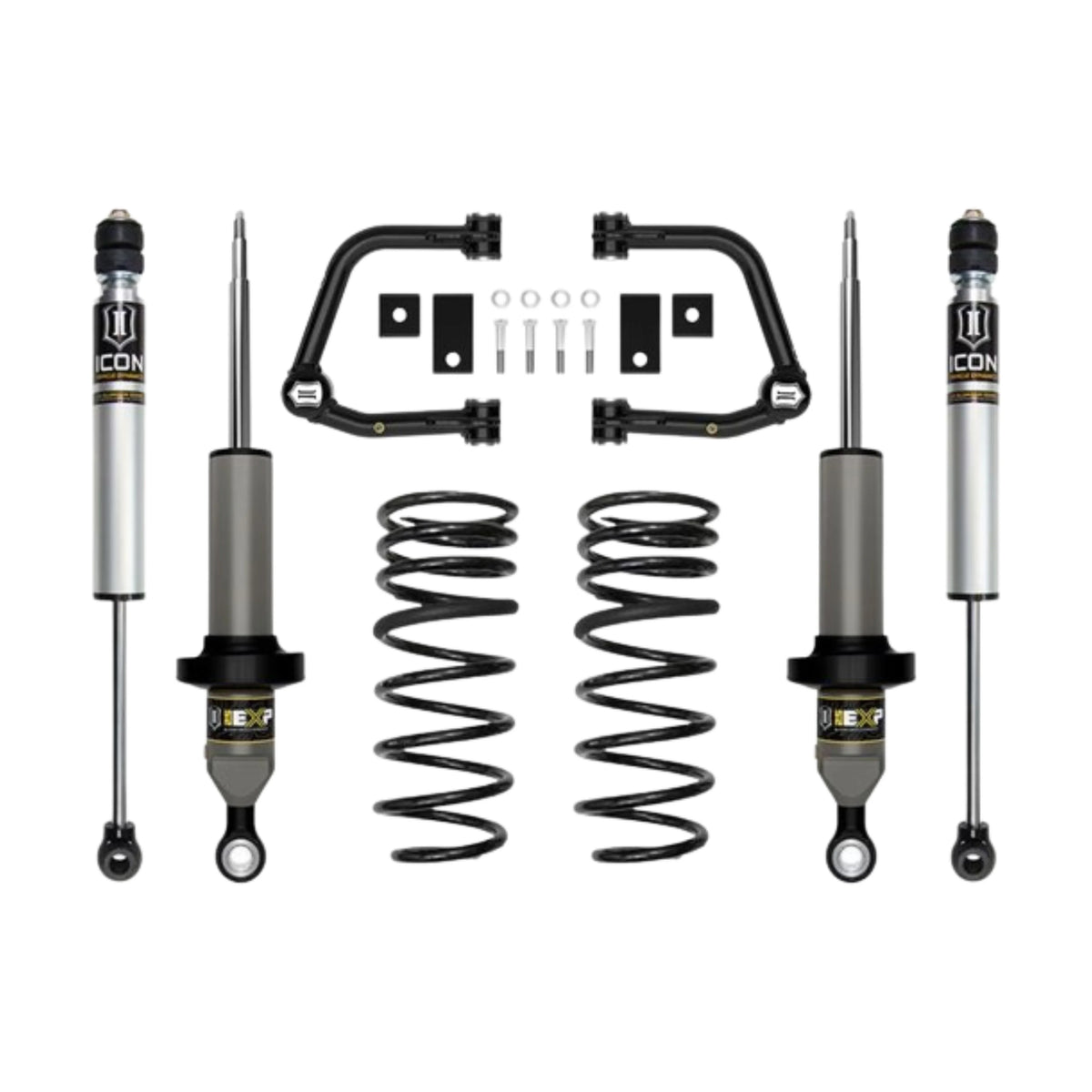Icon | Stage 2 Suspension System w/Tubular Upper Control Arms | 0-2.13" Lift | High Road Suspension