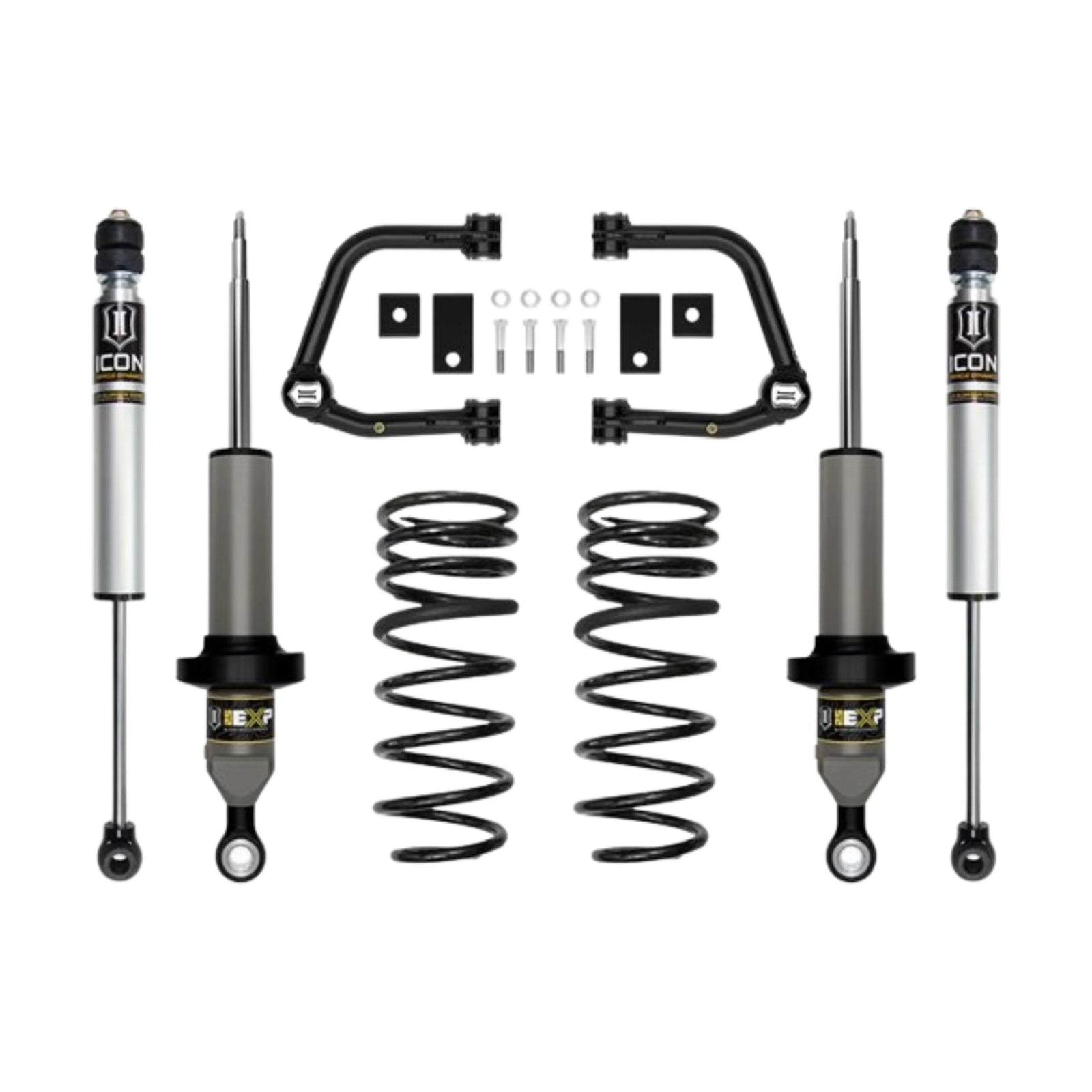 Icon | Stage 2 Suspension System w/Tubular Upper Control Arms | 0-2.13" Lift | High Road Suspension