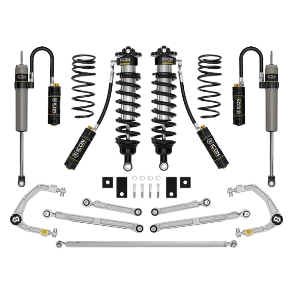 Icon | Stage 1 Suspension System | W/Billet Upper Control Arms | 3-4.25" Lift | High Road Suspension