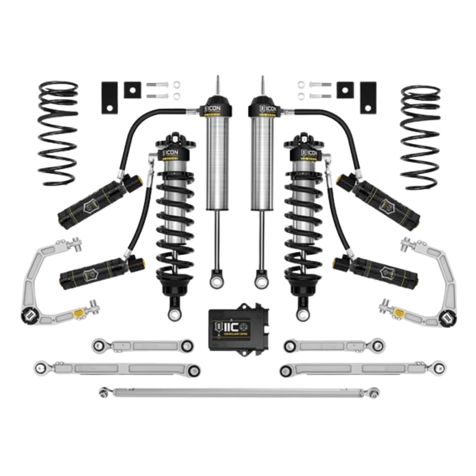 Icon | Stage 4 Suspension System | W/Billet Upper Control Arms | 3-4.25" Lift | High Road Suspension