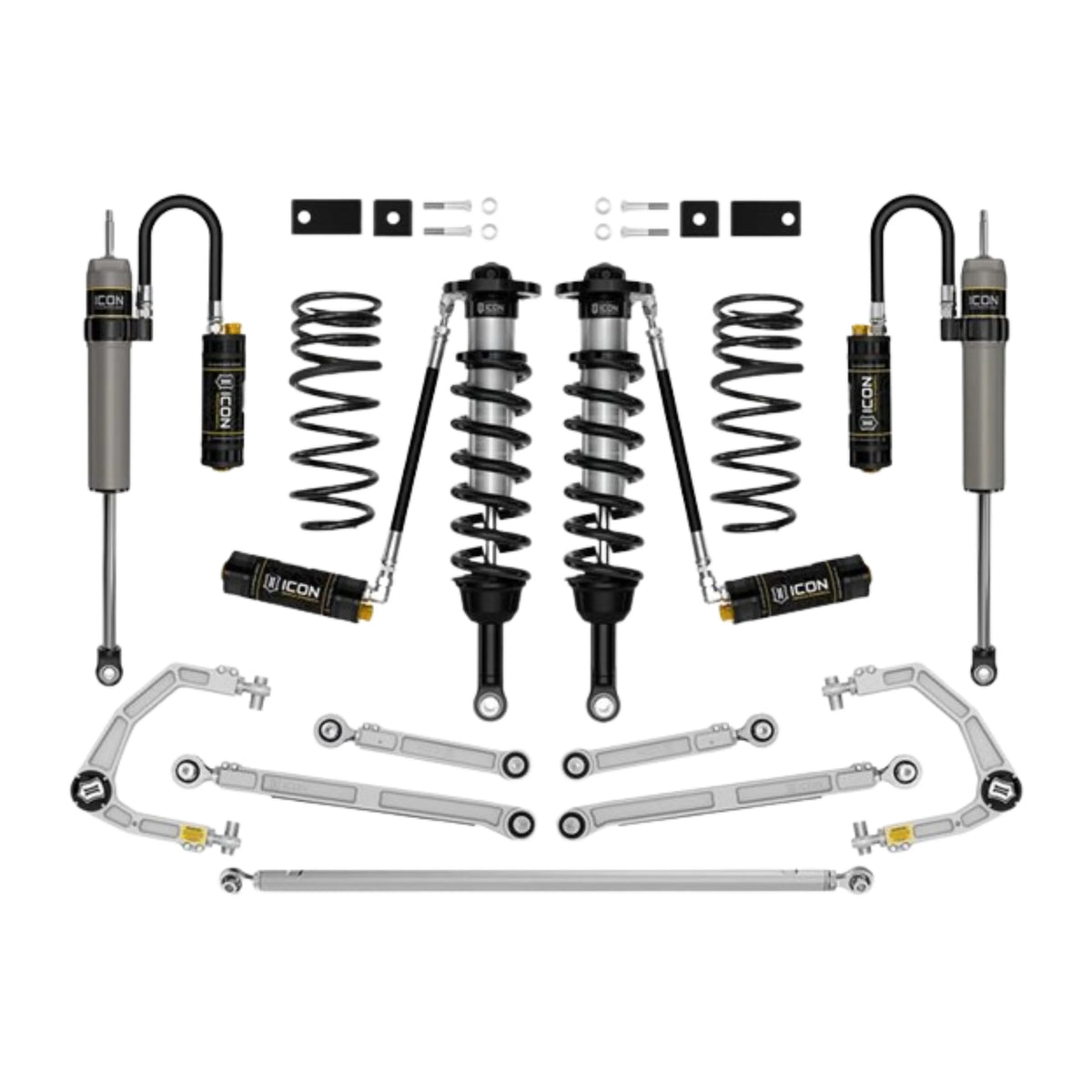 Icon | Stage 10 Suspension System | W/Billet Upper Control Arms | 3-4.5" Lift | High Road Suspension