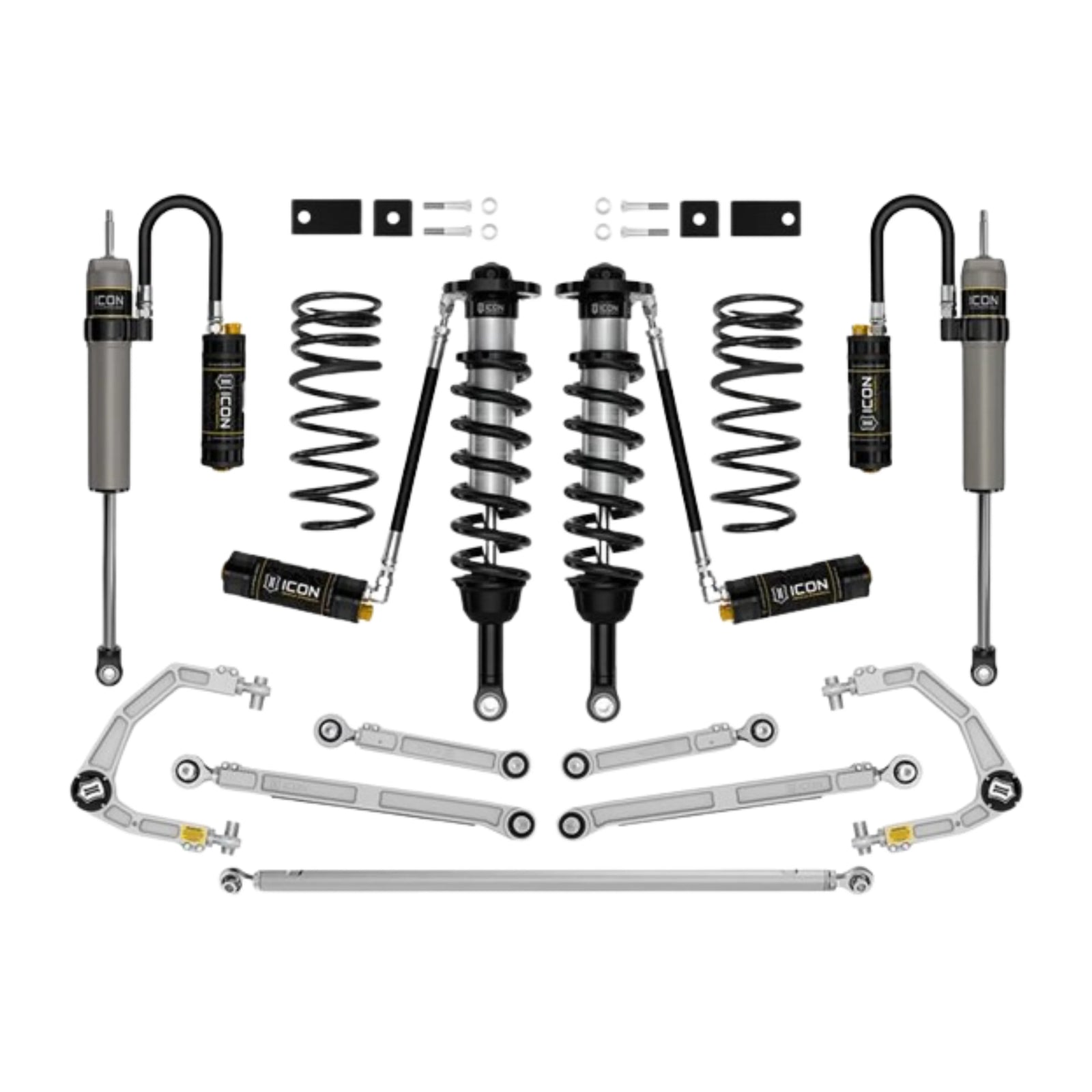 Icon | Stage 10 Suspension System | W/Billet Upper Control Arms | 3-4.5" Lift | High Road Suspension