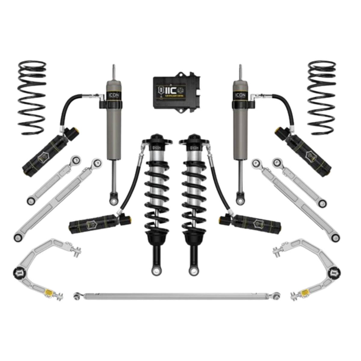 Icon | Stage 12 Suspension System | W/Billet Upper Control Arms | 3-4.5" Lift | High Road Suspension