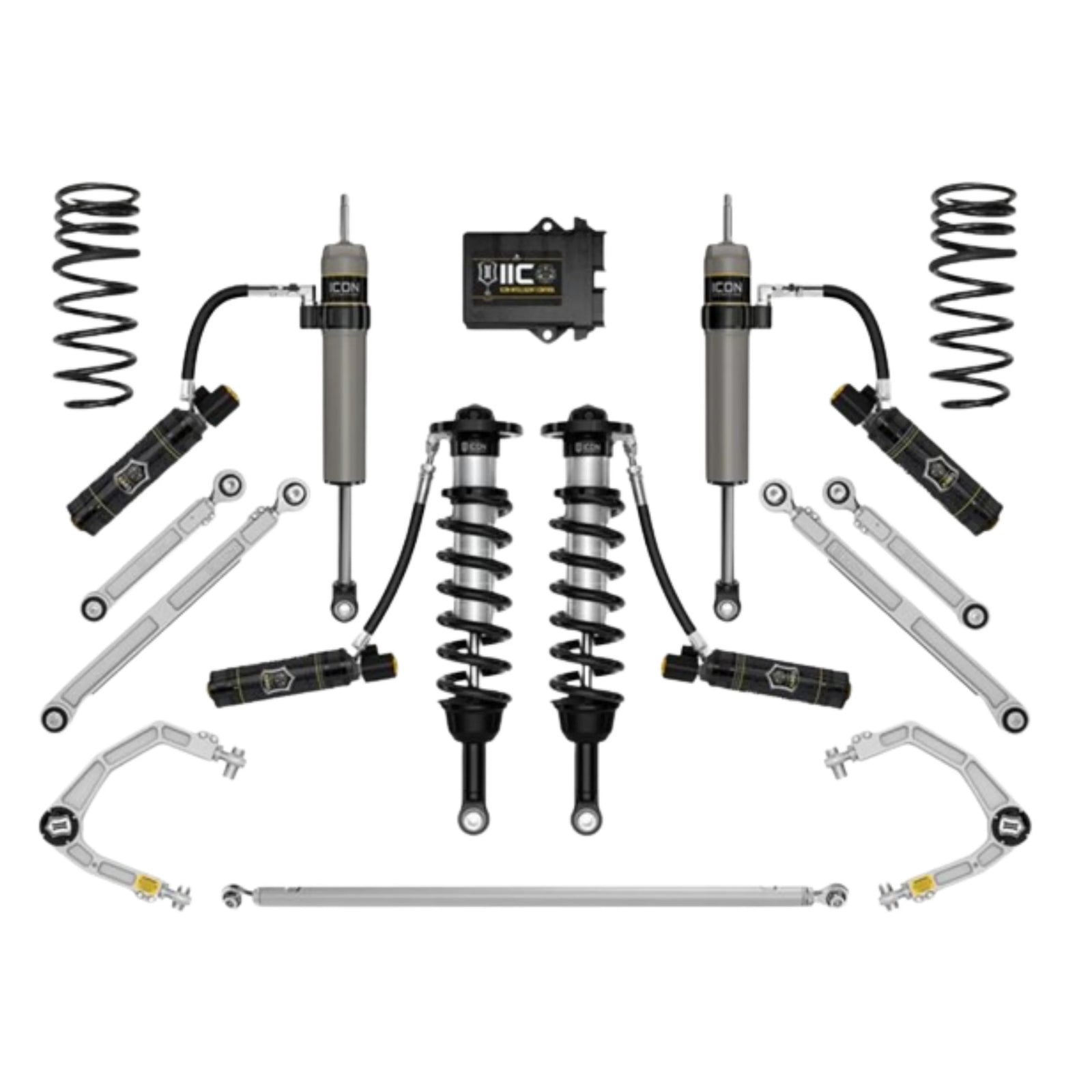 Icon | Stage 12 Suspension System | W/Billet Upper Control Arms | 3-4.5" Lift | High Road Suspension
