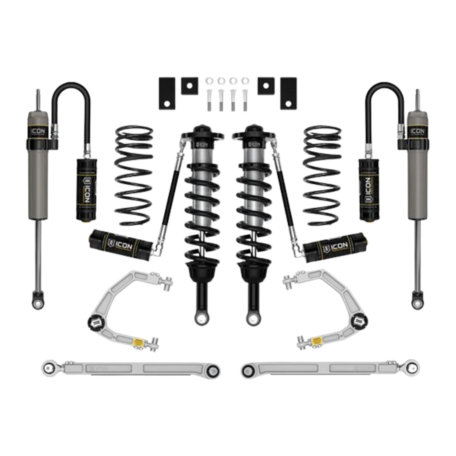 Icon | Stage 8 Suspension System | W/Billet Upper Control Arms | 3-4.5" Lift | High Road Suspension