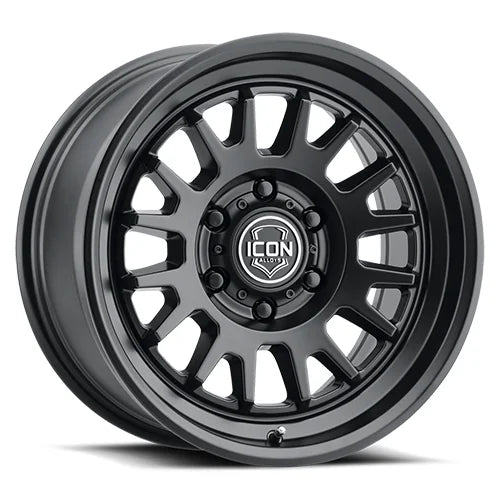 ICON ALLOYS | Anza | Satin Black| 17x8.5 | 6x5.5 | 0 Offset | 4.75" BS | High Road Suspension