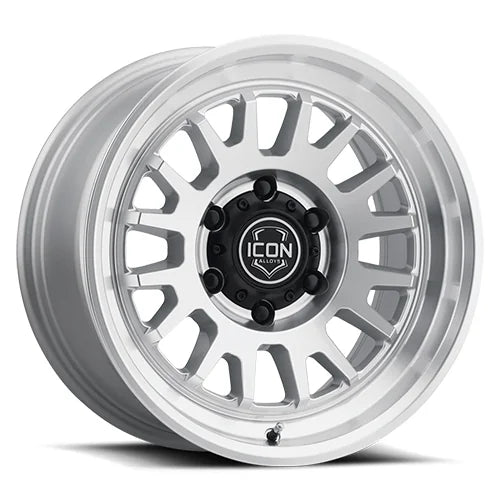 ICON ALLOYS | Anza | Silver Machined | 17x8.5 | 6x5.5 | 0 Offset | 4.75" BS | High Road Suspension