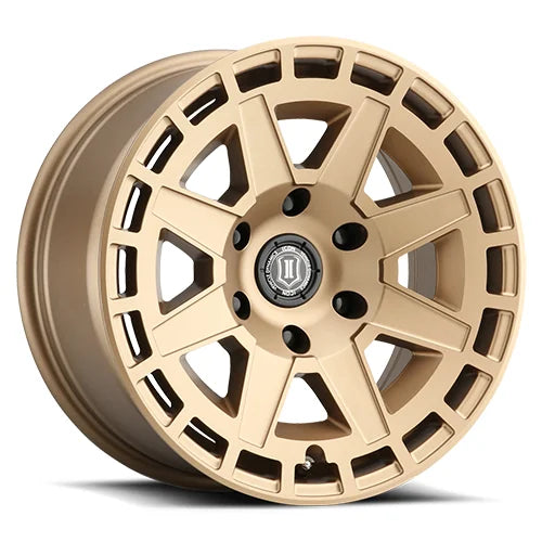 ICON ALLOYS | Compass | Satin Brass | 17x8.5 | 6x5.5 | 0 Offset | 4.75" BS | High Road Suspension
