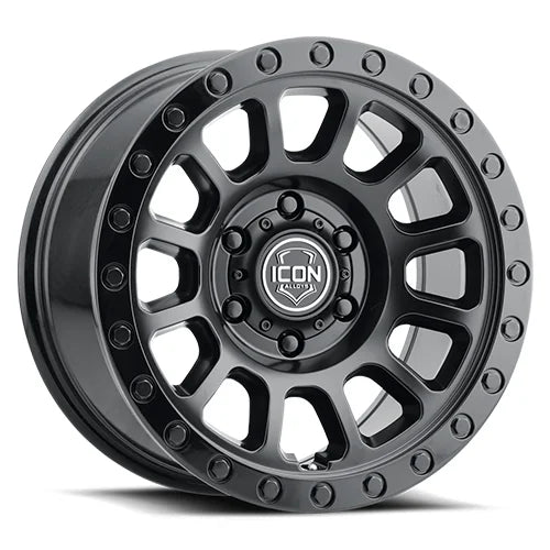 ICON ALLOYS | Hulse | Double Black | 17x8.5 | 6x5.5 | 0 Offset | 4.75" BS | High Road Suspension