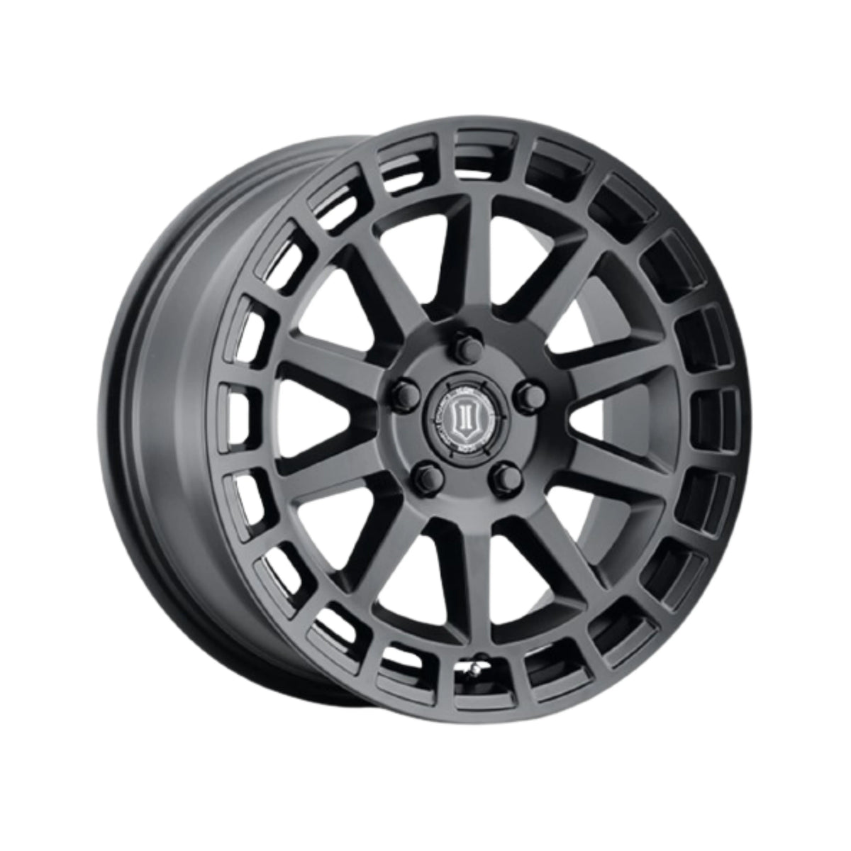 ICON ALLOYS | JOURNEY | SATIN BLACK | 17x8 | 5x4.5 | +38 Offset | 6" BS | High Road Suspension