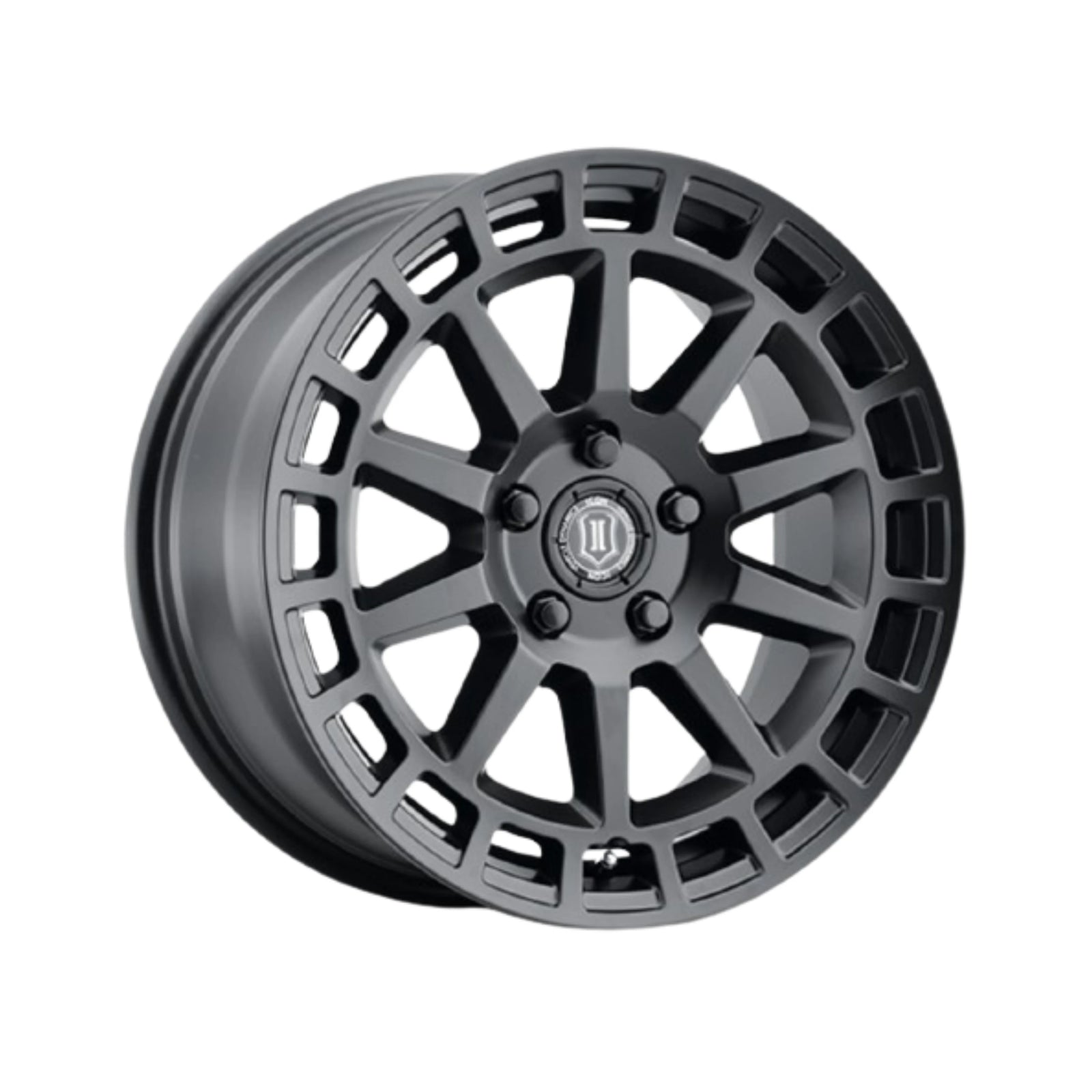 ICON ALLOYS | JOURNEY | SATIN BLACK | 17x8 | 5x4.5 | +38 Offset | 6" BS | High Road Suspension