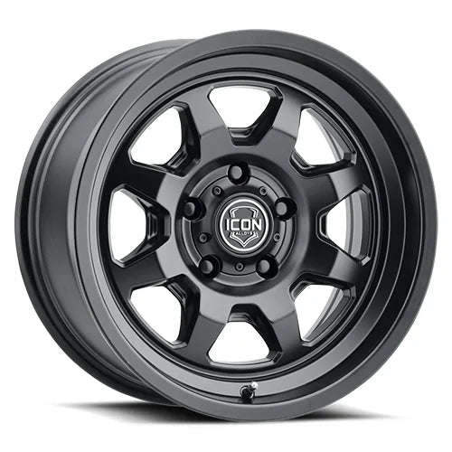 ICON ALLOYS | Nuevo | Satin Black | 17x8.5 | 6x5.5 | 0 Offset | 4.75" BS | High Road Suspension
