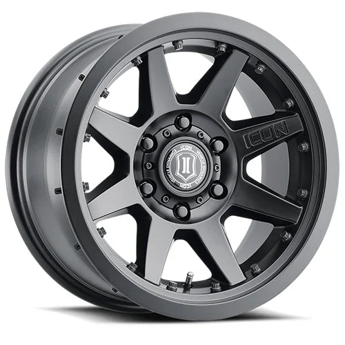 Icon Alloys | Rebound Pro Satin Black | 17 x 8.5 | +25mm Offset | High Road Suspension