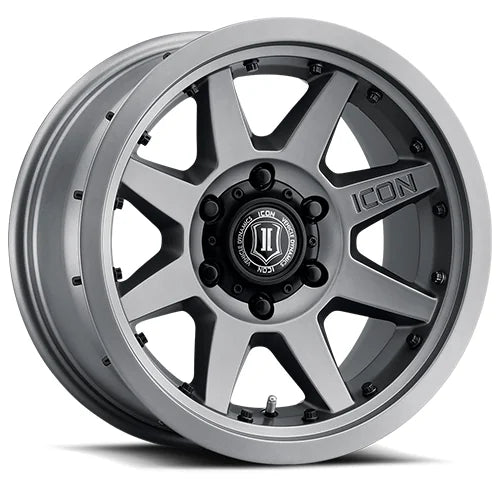 Icon Alloys | Rebound Pro Titanium | 17 x 8.5 | +25mm Offset | High Road Suspension
