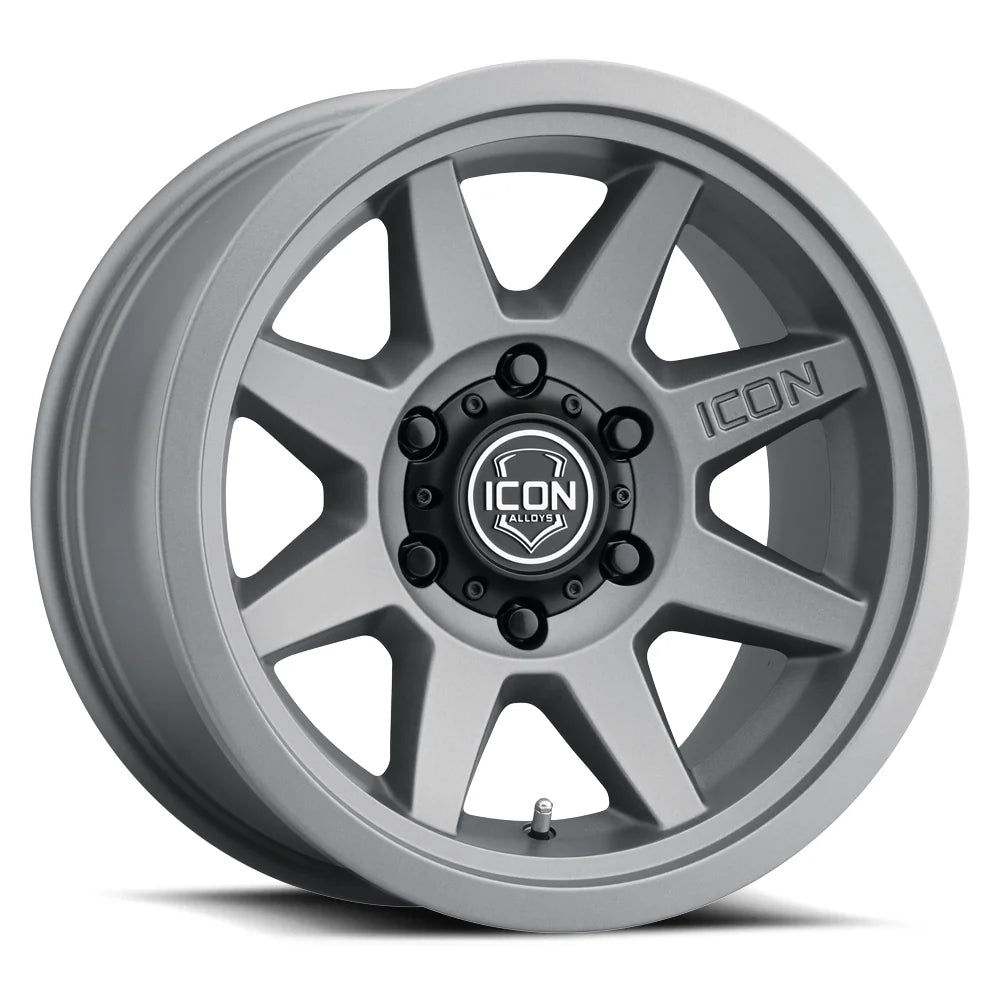 ICON ALLOYS | REBOUND SLX | CHARCOAL | 17 x 8.5 | 6 x 5.5 | 0mm Offset | 4.75" BS | High Road Suspension