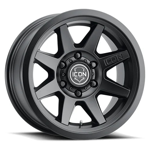 Icon Alloys | Rebound SLX Satin Black| 17 x 8.5 | +25mm Offset | High Road Suspension